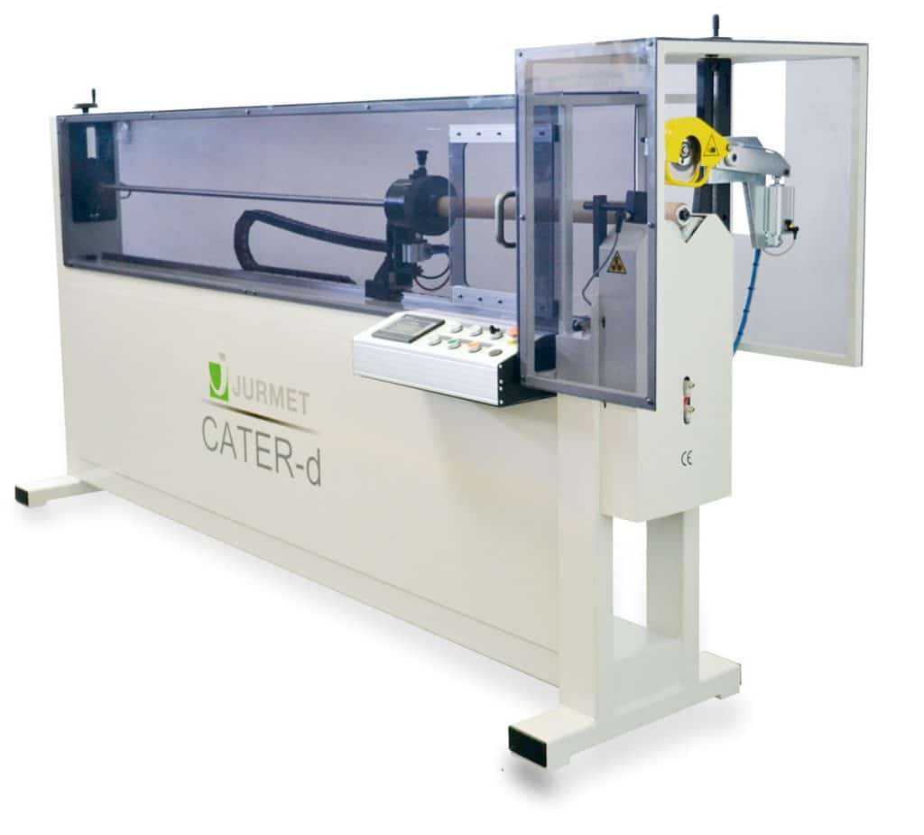 automatic core cutter CATER-D: Efficient, dust-free cardboard tube cutting with user-friendly touchpanel and smart software.