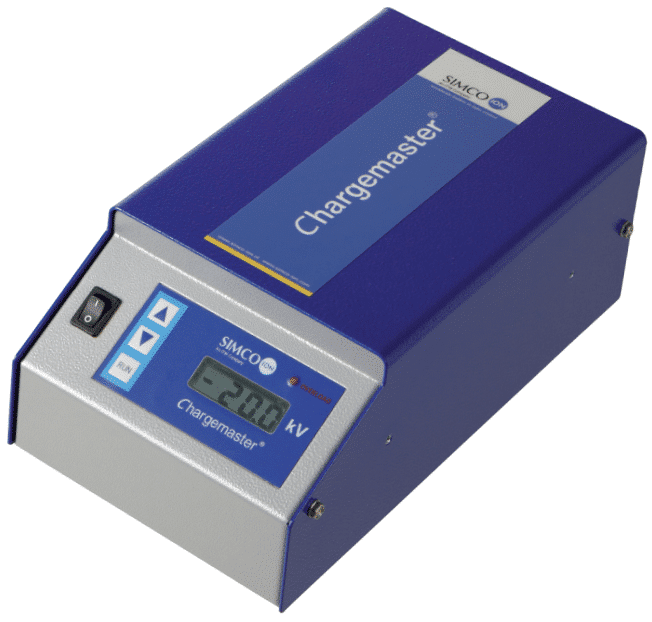 CM Lite, a compact electrostatic charge generator with an adjustable output voltage of 0-20 kV.