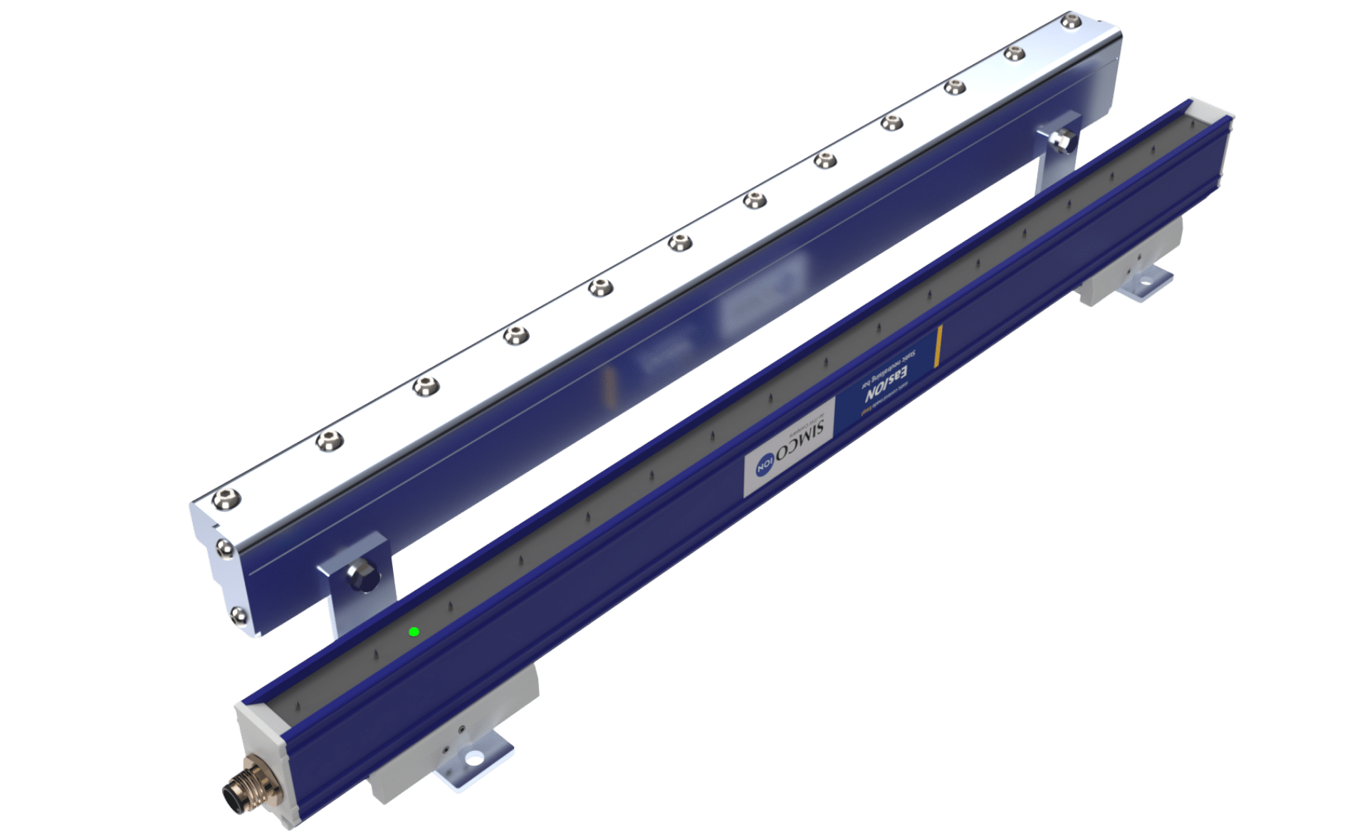 Simco-ION EasION IQ ionstav monteret med Air Knife til overfladerengøring.