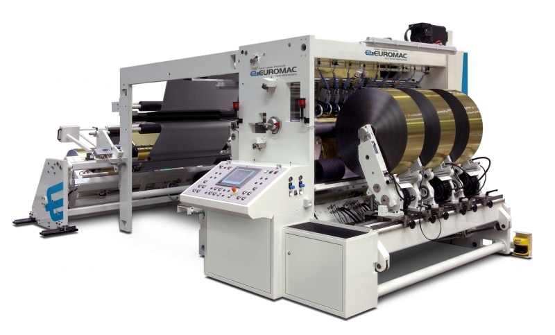 Powerful roll slitter machine TB-6 series for flexible packaging with a high degree of automation.