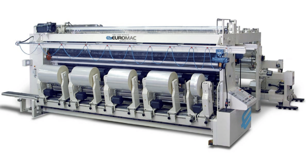 Rewinding and roll slitting machines with high versatility and powerful applications for primary film.