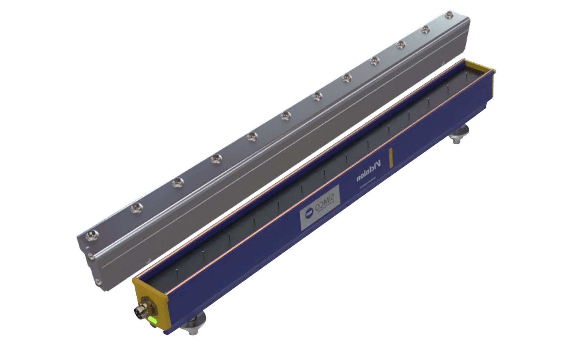 Simco-ION VicinION IQ compact ionising bar with an M8 connection.